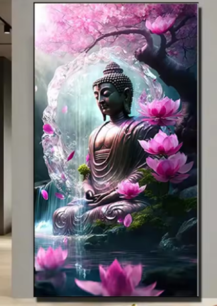 Diamond Painting Buddha mit Lotusblume